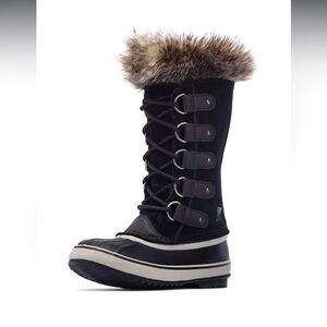 SOREL‎ JOAN OF ARCTIC WATERPROOF BOOT Women's Black Winter Boots NO FAUX FUR